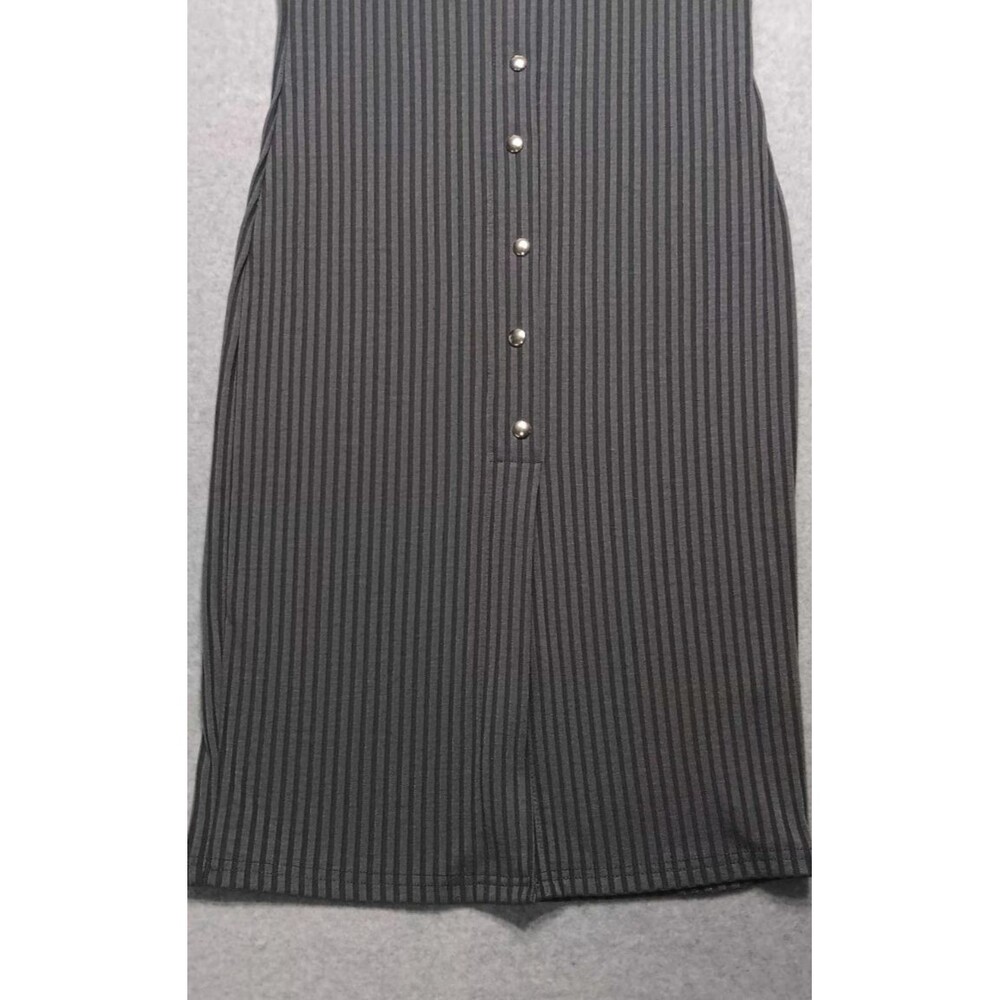 Say What? Bodycon Sleeveless Ribbed Cami Mini Dress Large Gray Coquette Feminine - Picture 4 of 10